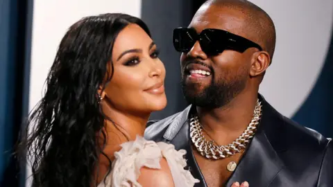 Reuters Kim Kardashian West and Kanye West in February 2020