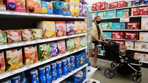 AFP Teething products for developing babies are displayed at a Target department store in Hollywood, California on September 2, 2021