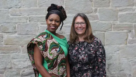 Cornwall Partnership NHS Foundation Trust Charity Gladstone and Debbie Richards, Chief Executive of Cornwall Partnership NHS Foundation Trust