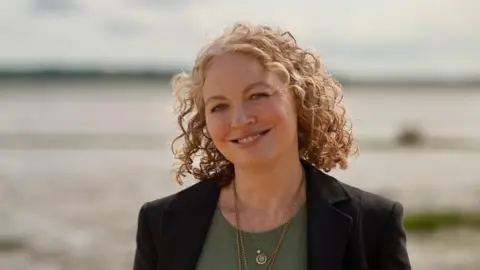 Jamie Niblock/BBC Catherine Arnold, a member of Manningtree Mermaids