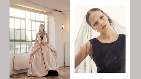 Markus Lambert/ Elizabeth by Elizabeth Emanuel “With this collection you can be the star of your own movie,” says Emanuel of her Paris 1902 couture range (Credit: Markus Lambert/ Elizabeth by Elizabeth Emanuel)