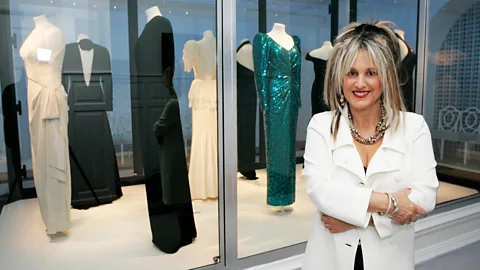 Getty Images Elizabeth Emanuel at an exhibition of Princess Diana’s outfits at Kensington Palace (Credit: Getty Images)