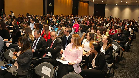 Aequales Business leaders gather at a PAR event in Colombia to hear the results of Aequales' PAR rankings (Credit: Aequales)