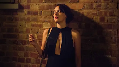 The protagonist of TV’s Fleabag, played by Phoebe Waller-Bridge, wore a striking jumpsuit at the start of the second season (Credit: BBC)
