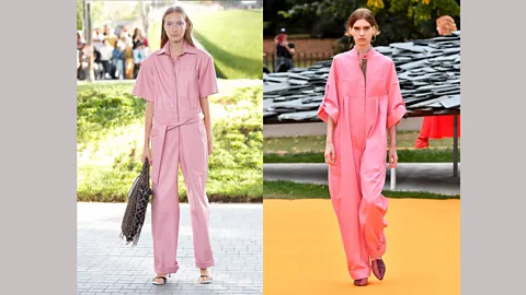 Getty Images For spring/summer 2020, Henry Holland and Roksanda showed playful, pink jumpsuits in utilitarian silhouettes (Credit: Getty Images)