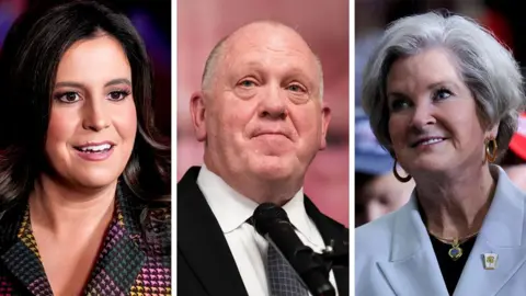 Getty Images A BBC composite image of Elise Stefanik, Tom Homan and Susie Wiles