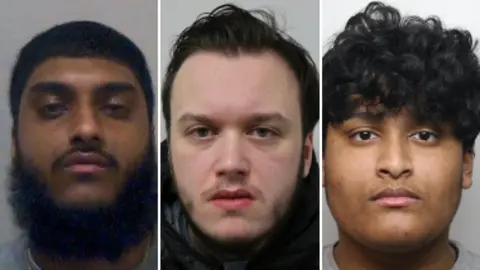 National Crime Agency Three police custody images of men found guilty of fraud in Buckinghamshire