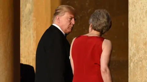 Getty Images Trump and May