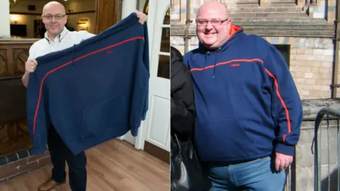 Mark Oldfield Before and after images of slimmer Mark Oldfield
