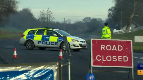 The scene of the crash on Moy Road in Armagh