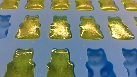BBC gummy bears in molds