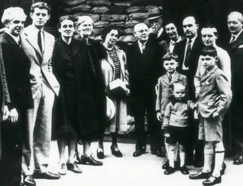 Glasgow Museums and Libraries Collection  John F. Kennedy (second left) meeting meeting survivors of the Athenia sinking