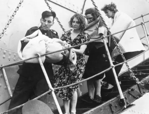 Getty Images Survivors of the TSS Athenia