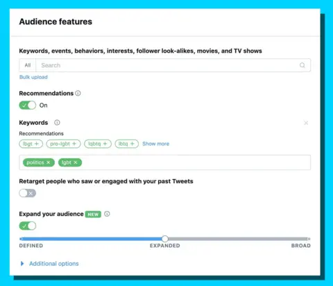 Twitter Twitter ad-targeting example