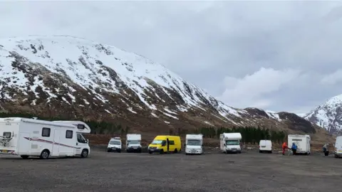 BBC Camper vans in the Highlands