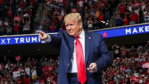 Reuters US President Donald Trump at a campaign rally at the BOK Center, June 20, 2020 in Tulsa, Oklahoma