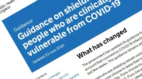 Public Health England Covid-19 shielding information