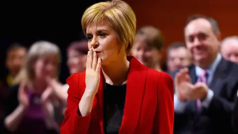 Getty Images Nicola Sturgeon at conference