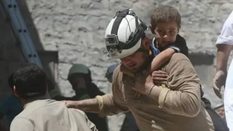 Mayday Rescue A White Helmet in action