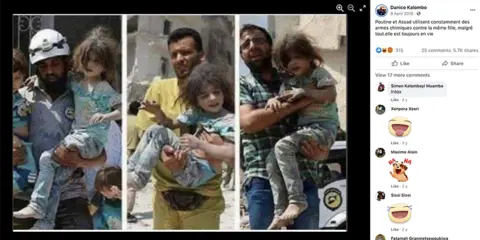 Facebook  Facebook post claiming a fake rescue