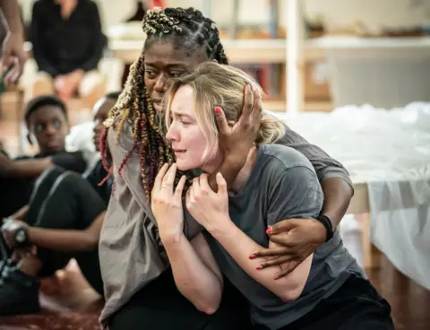 Marc Brenner Akiya Henry and Saoirse Ronan