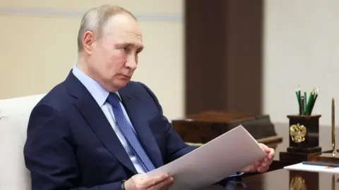 Reuters Russian President Vladimir Putin attends a meeting outside Moscow