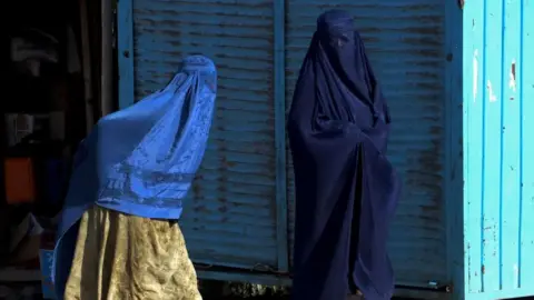 Getty Images Women wearing burqas in the Badakhshan province