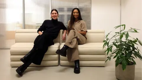 Theblood Theblood team - (l-r) Miriam Santer, COO, and Isabelle Guenou, CEO