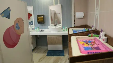 A mother and baby room in a Tehran metro station