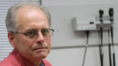 BBC Doctor Mark Clapp in his clinic