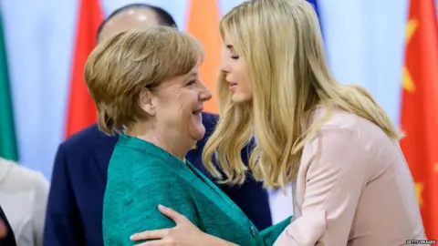 Getty Images Ivanka Trump and Angela Merkel