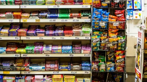 Getty Images Confectionery on shop shelf