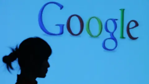 Google Google logo with silhouette of woman
