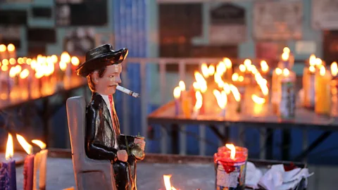 Gavin Haines An effigy of San Simón smoking a cigarette