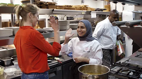 BBC's The Travel Show Amna Al Hashemi is encouraging more women to train as chefs across Dubai (Credit: BBC's The Travel Show)