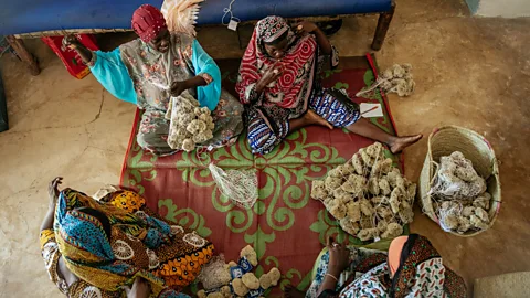 Lauraclara Cosmas Sea sponge farming has helped women in Jambiani break free from their financial dependence on men (Credit: Lauraclara Cosmas)