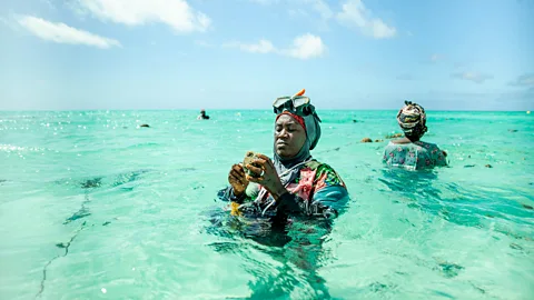 Lauraclara Cosmas Nasir Hassan Haji says sponge farming is helping redefine traditional gender roles in Jambiani, Zanzibar (Credit: Lauraclara Cosmas)