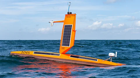 Saildrone Sail drones are studying why and how hurricanes intensify to help improve hurricane forecasting (Credit: Saildrone)