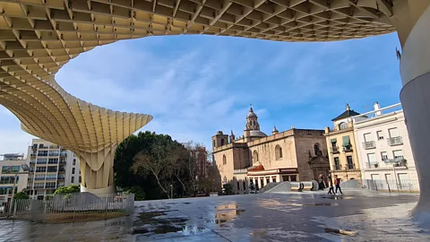 Getty Images Las Setas is one of Seville's most iconic examples of architecture, and also the site where some of its best flamenco shows happen (Credit: Getty Images)