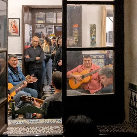 Ánima Galería Taberna For authentic, unstaged flamenco jam sessions, head straight to Ánima Galería Taberna (Credit: Ánima Galería Taberna)