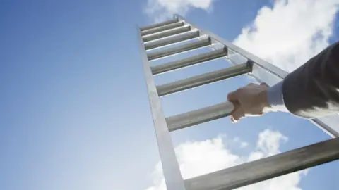 Getty Images ladder reaching into sky