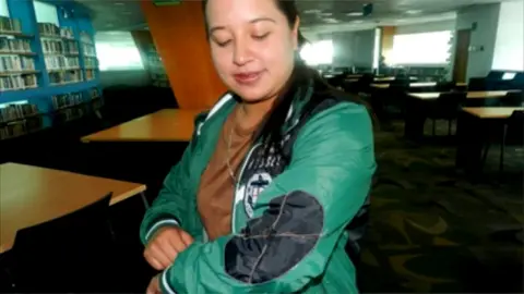 Conacyt Anaid Parra Quiroz models the coat