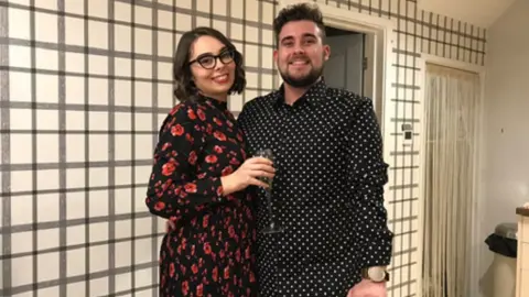 James Barber James and his girlfriend Amy