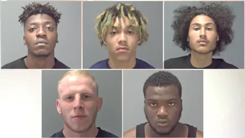 Suffolk Police Aristote Yenge, Kyreis Davies, Isaac Calver, Callum Plaats, Adebayo Amusa
