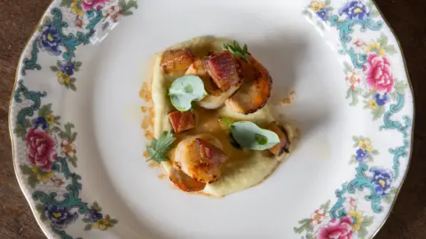 Home Grown Hotels A starter at a The Pig hotel restaurant