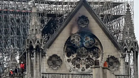 AFP/Getty Fire damage at Notre Dame