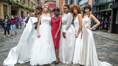 Becky Bailey Photography Models in bridalwear and Nova Reid at the Nu Bride show