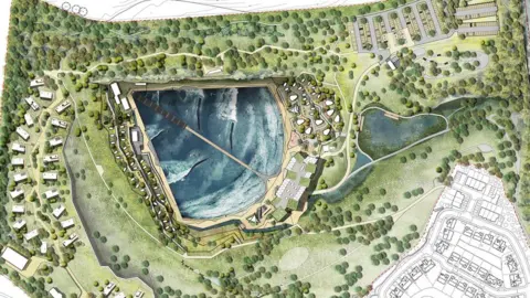 HarrisonStevens Plans showing the surf park