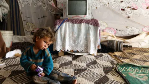 Getty Images image of a displaced child in Syria