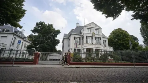 Getty Images Image shows the Russian embassy in The Hague